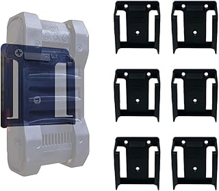 StealthMounts Battery Mounts for Hilti Nuron 22v | Cordless Battery Holders for Hilti Nuron 22v Power Tools | 6 Pack | Black Battery Organisers for Hilti Nuron 22v