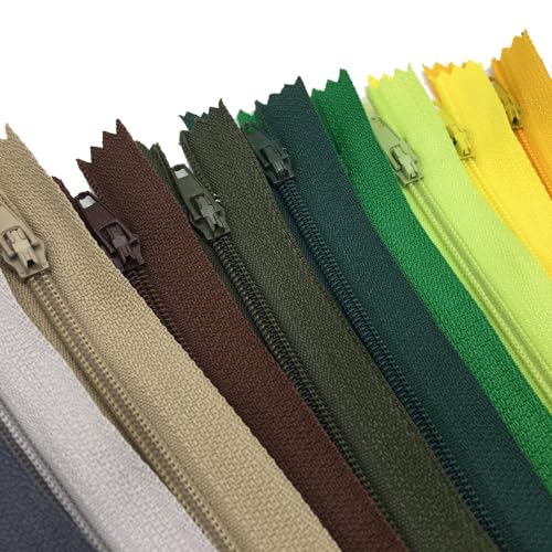 Image of 12 Inch Zippers, DOITEM 72 pcs 30cm /12 Inch Zippers for Sewing Multicolor Nylon Coil Zipper for Sewing and Crafts 24 Colors