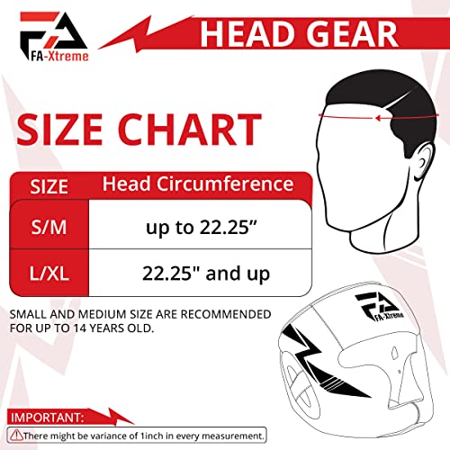 Fa-Xtreme Boxing Headgear - Black - Head Gear & Mouth Guard For Mma Kickboxing Karate Taekwondo Muay Thai Sparring & Training - Martial Arts Helmet - Fits Adults Youth Kids 11+(Small/Medium) #TOP2