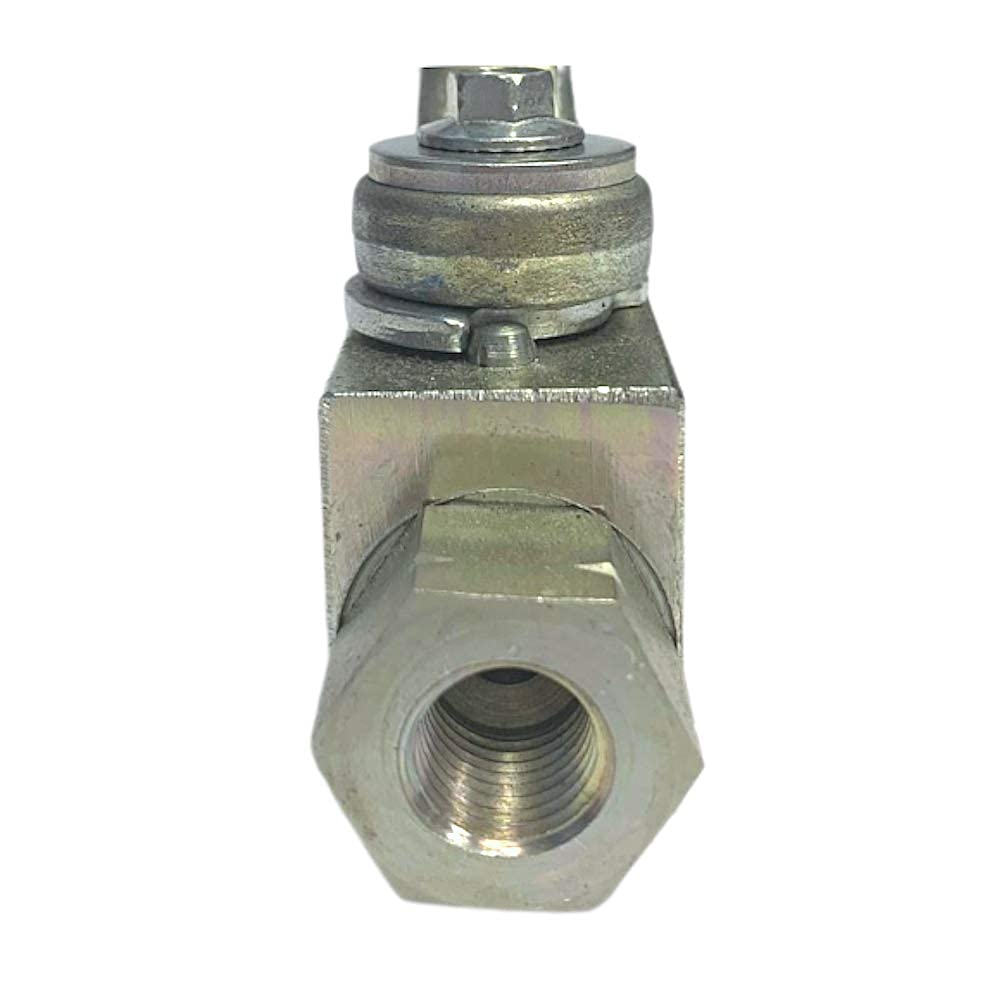 German Carbon Steel High Pressure Ball Valve, 1/4” NPT Female Threaded, up to 7000 PSI (500 Bar), BKH Type Hydraulic Flow Control Valve, 2 Port Shut-Off Valve