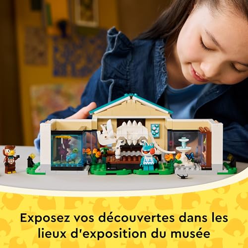 LEGO Animal Crossing Les Collections du Musée de Thibou - Jouet Interactif - Minifigurines de Thibou & Raina - Fossiles Dinosaures & Accessoires - Cadeau Fille, Garçon & Fans de Jeux Vidéo 7 ans 77056