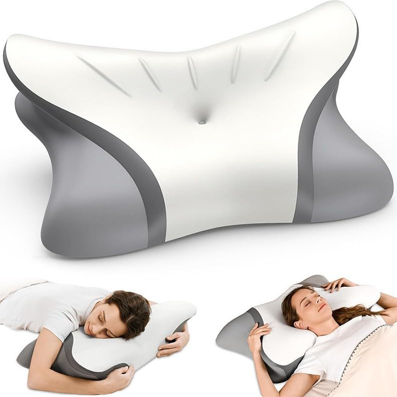 Cervical Neck Pillow for Pain Relief Ergonomic Contour Memory Foam Pillow for Sleeping Orthopedic Neck Support Pillow for