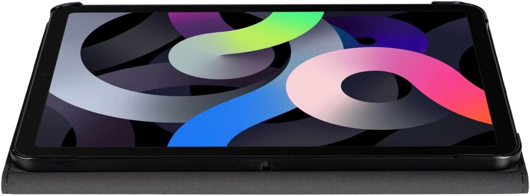 Tablet cover in a lower stand position, suitable for typing or drawing.