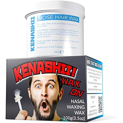 Nose Waxing Wax from Kenashii, 100g / 3.5 oz of Hypoallergenic Wax for Nasal Hair Removal, Specially Formulated to Never Get Brittle or Snap Off in Your Nose, Wipes and Applicators Sold Separately Cover
