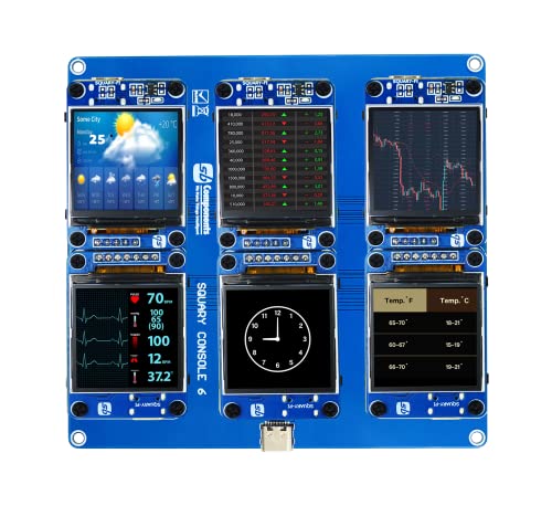 Écran LCD rond 1,54" RP2040 SquaryPi console affichage 2x3