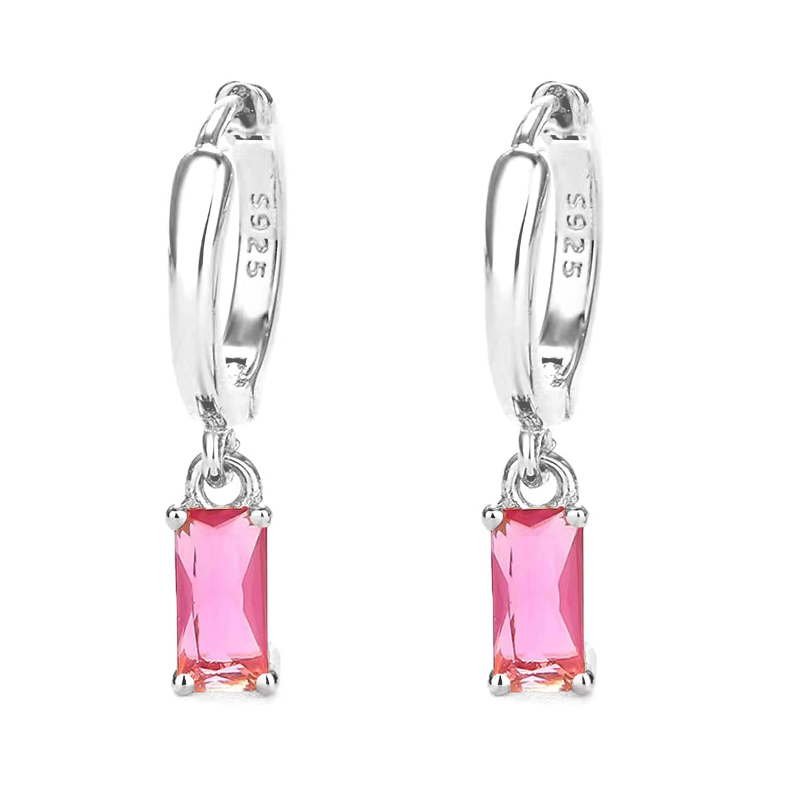 Orecchini A Cerchio Con Orecchini Pendenti, Orecchini Donna Lunghi Donna Oro 14K Orecchini Donna Oro Bambina e Uomo 2Pz