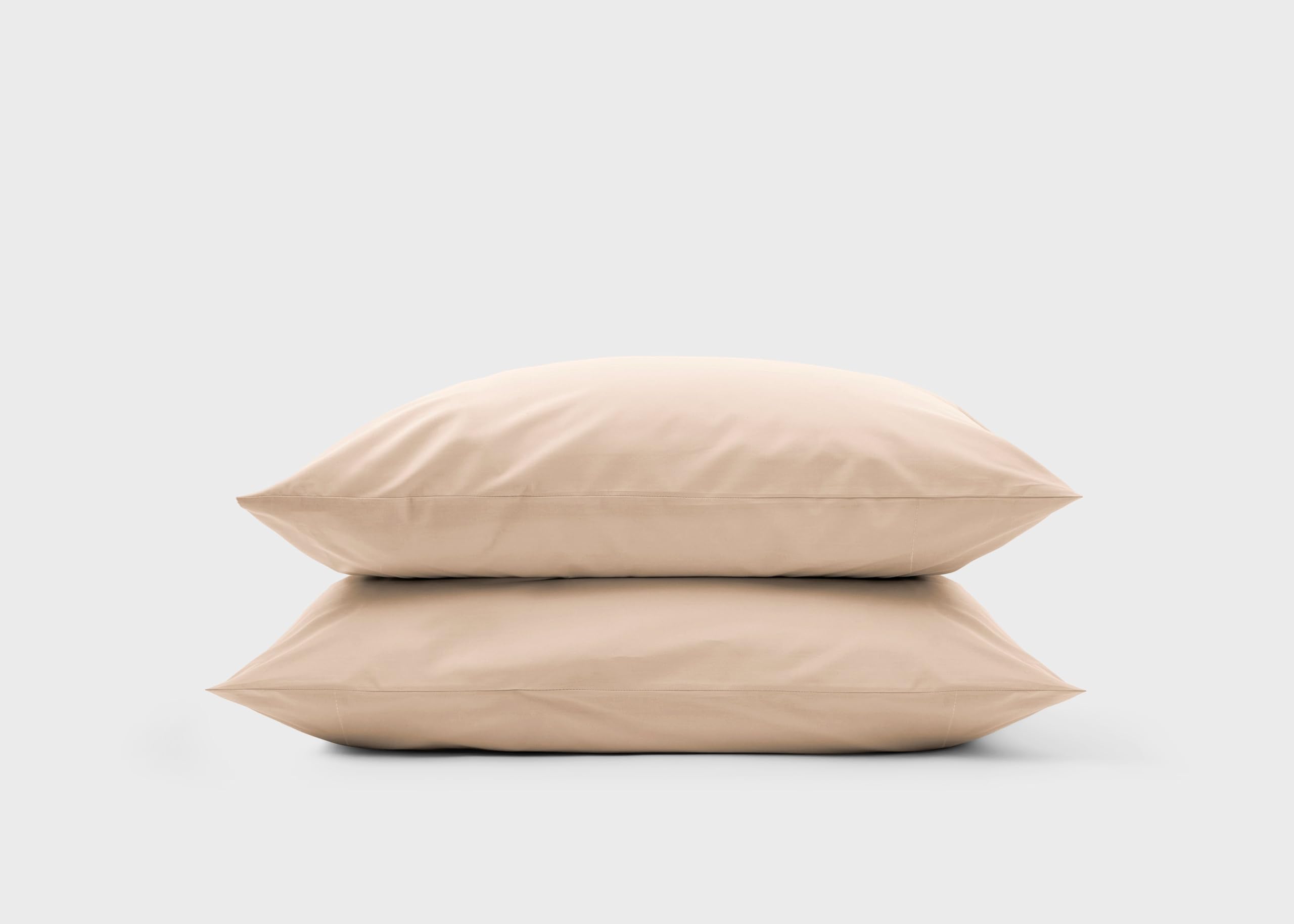 Simba Cotton Percale Pillowcase Pair, Light Cappuccino, 50x75cm, Cool, Classic Comfort