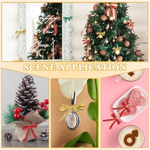 3 Rollen Geschenkband Samt,Weihnachten Samtband,Samtborte Schleifenband,10mm Breit Dekoband Geschenkbänder zum Basteln für Geschenkverpackung Geburtstag Hochzeit Weihnachtsdeko-Gold/Grün/Rot