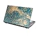 TaylorHe - Laptop Skin Adesivo in vinile per computer portatile da 13-14" (34cm x 23,5cm) prodotto in Inghilterra scintillii e coriandoli in cielo, verde, oro