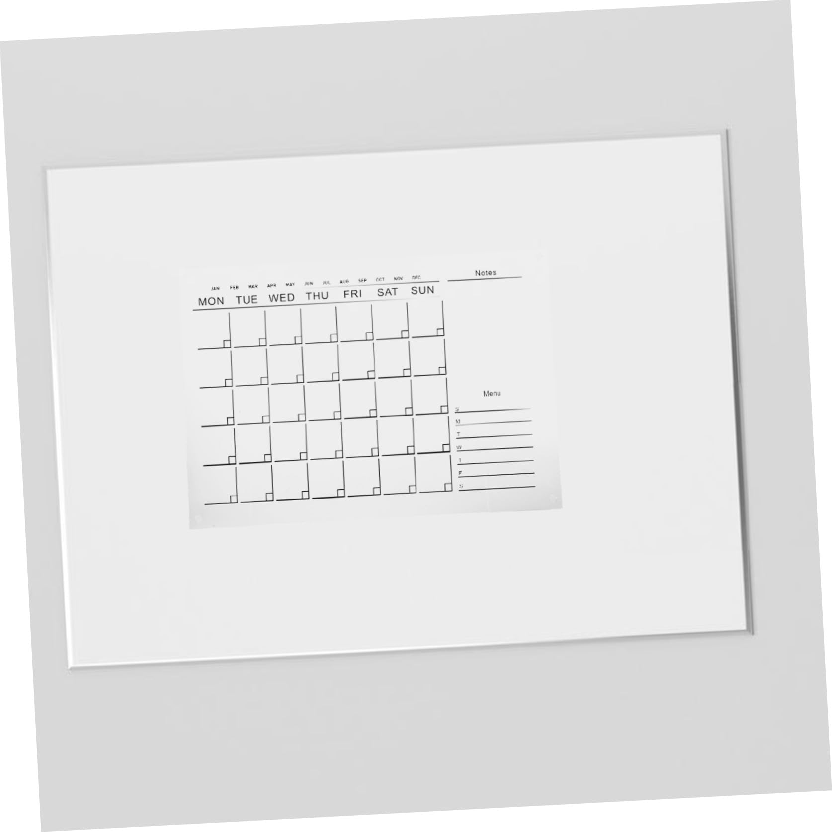 Mipcase Pizarra de Borrado en Seco para Planificación Semanal Transparente Calendario Reutilizable Colgante de Acrílico Ligera y Segura Color Aleatorio en Casa y Oficina