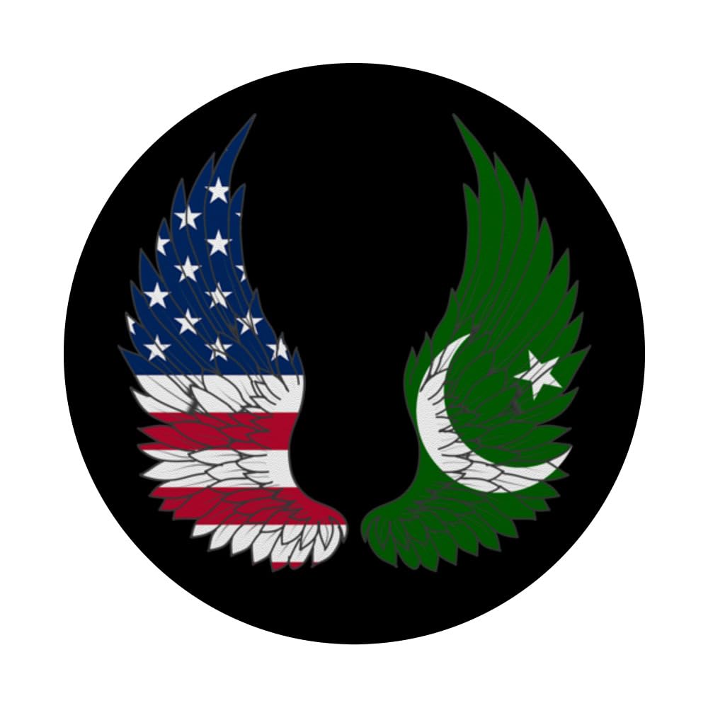 Pakistan Flag Independence Day American Pakistani August 14 PopSockets Adhesive PopGrip, Black - Image 3