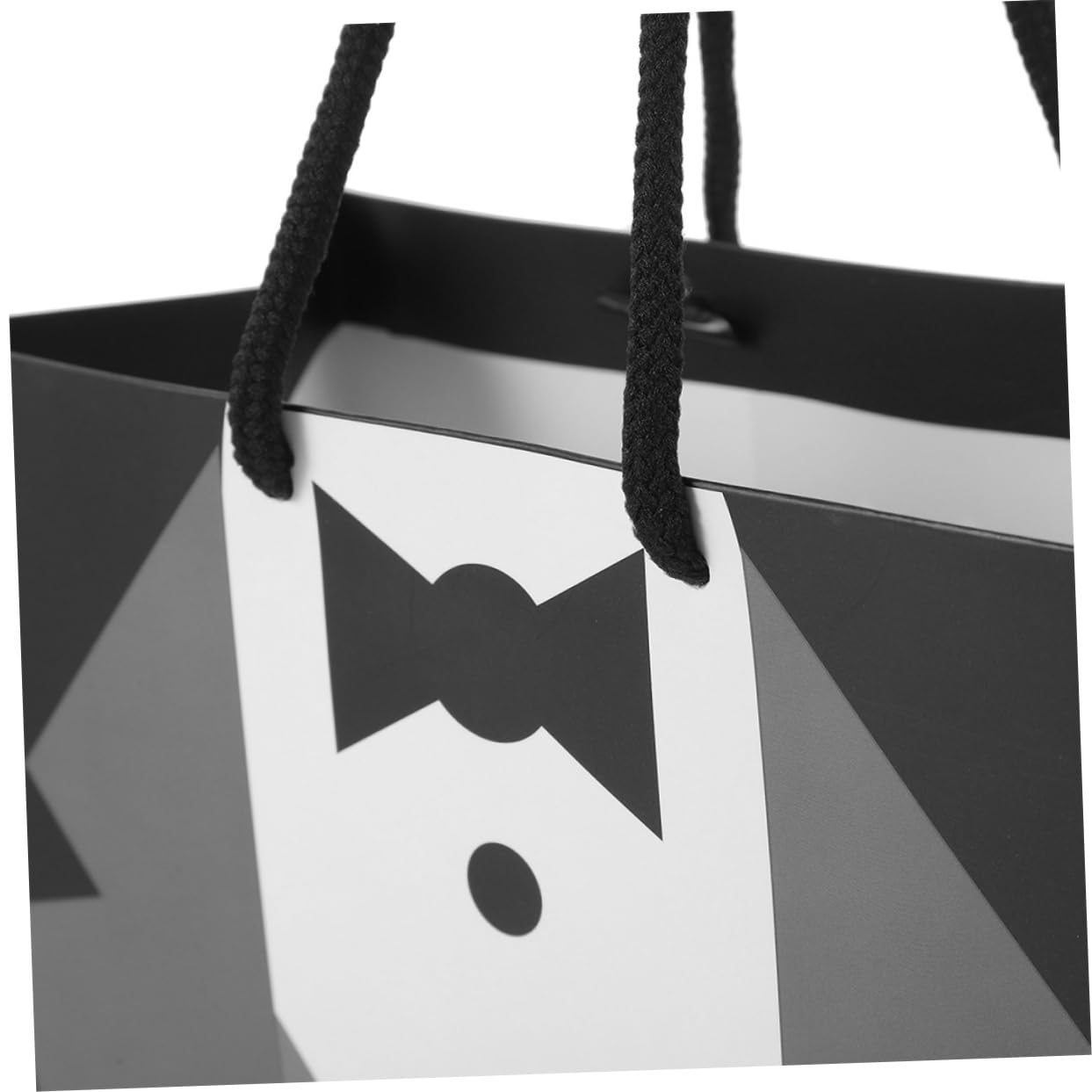 10 Stück Schwarze Papiergeschenktüten mit Henkeln für Anlässe