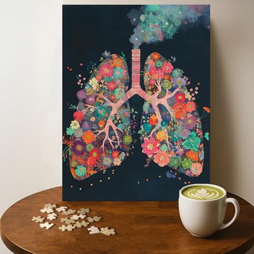Lung Flower Doctor organe casse-tête 500 pces bois adultes 20 x 15 po