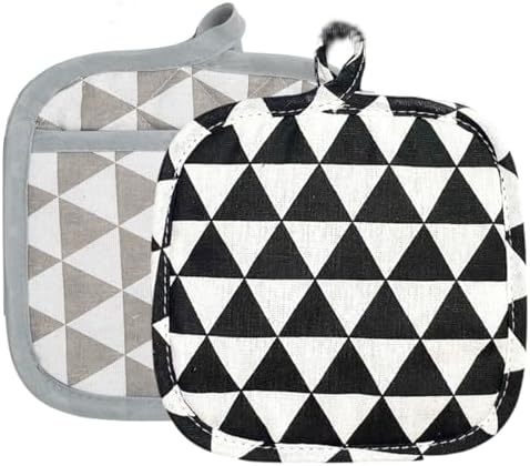 4 pièces Maniques Cuisine, Gants en Coton Résistant à la Chaleur ...