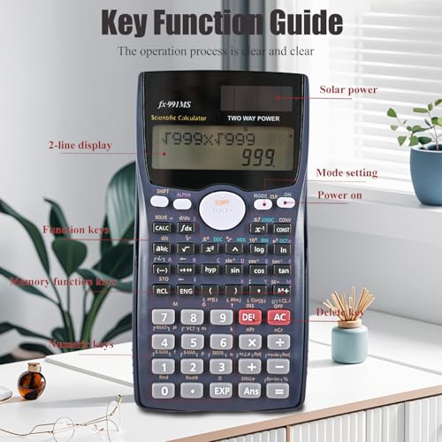 Calculatrice scientifique FX-991MS double alimentation à la maison - 4