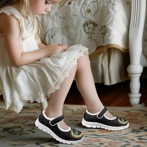 Girls Mary Jane Dress Shoes Casual Flats Shoes Mesh Sneaker for Walking Running Lightweight Sport Shoes,Little Girls Butterfly Shoes4