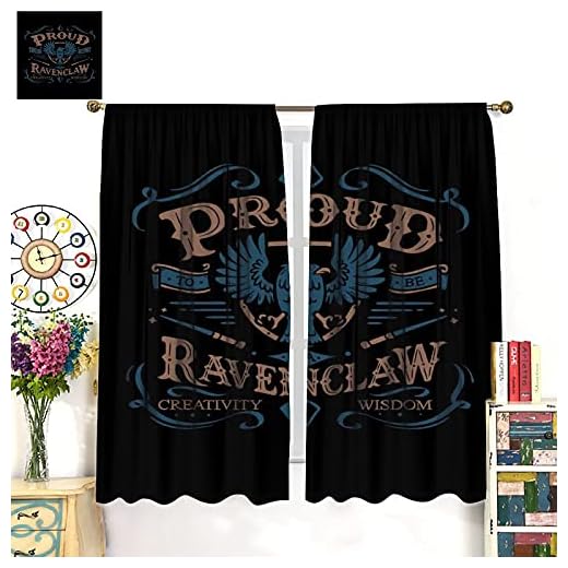 Korta gardiner Magic Ravenclaw värmeisolerad 85 x 85 tum (214 x 214 cm)