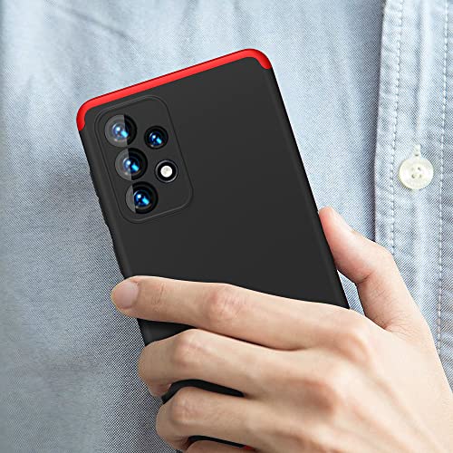 Image of Kapa Double Dip Full 360 Protection Back Case Cover for Samsung Galaxy A73 (5G) (Red, Black)