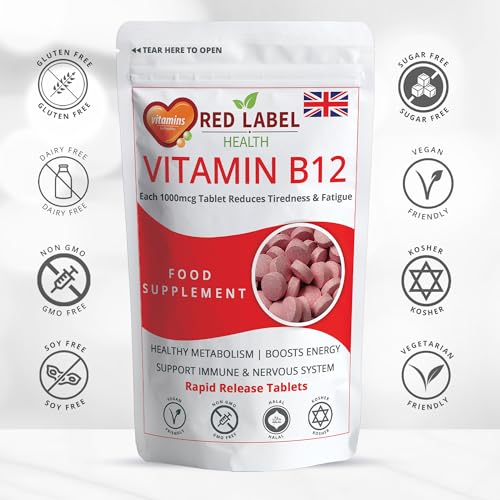 Red Label Health Vitamin B12 Tablets High Strength 1000mcg for Men & Women, Pack of 360 Tablets (1 Year Supply), Methylcobalamin B12 Vitamin for Tiredness and Fatigue, Vegetarian, Vegan - Image 2