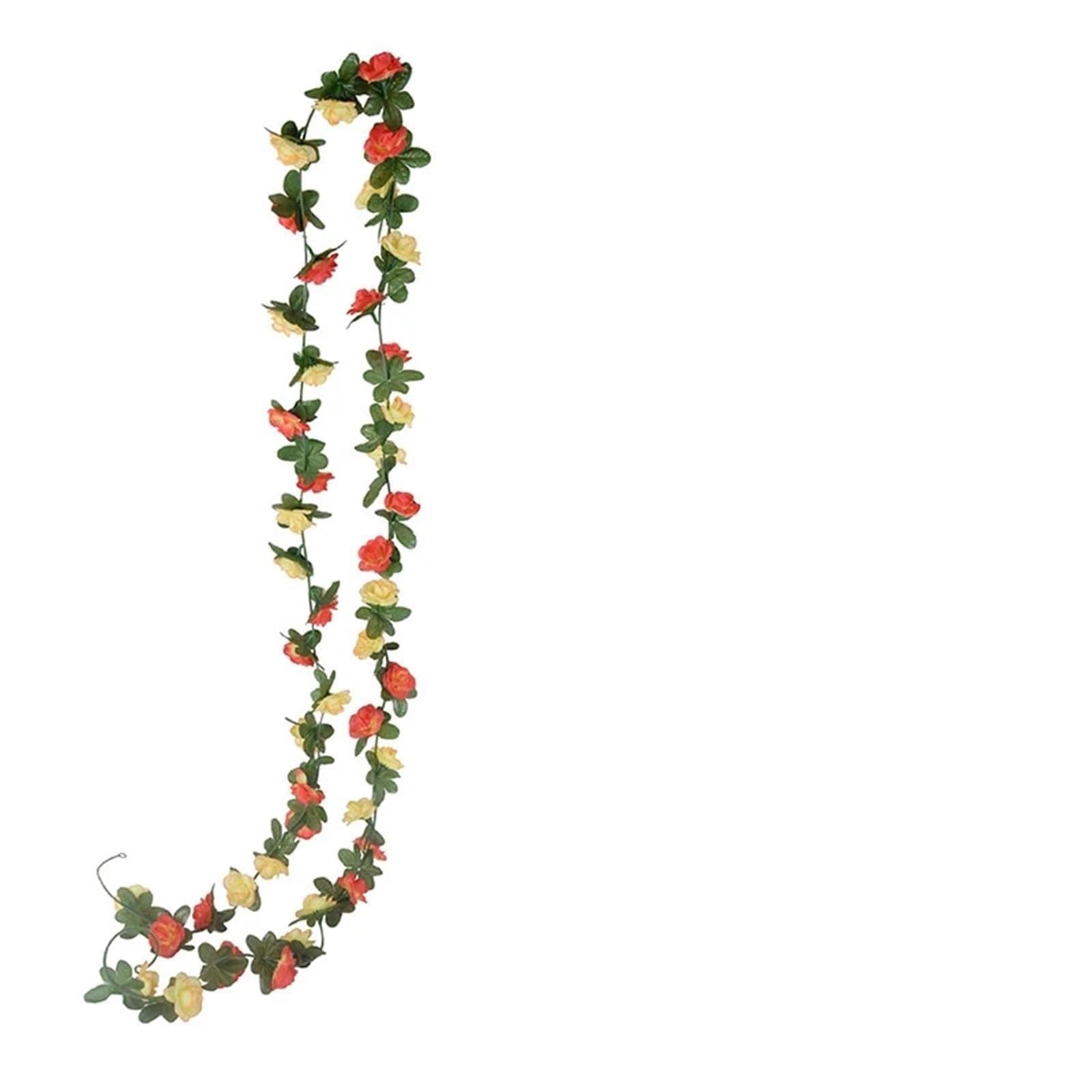 LuoAXINN Artificial Rose Vine Artificial Silk Roses Flowers Rattan String Vine Leaves