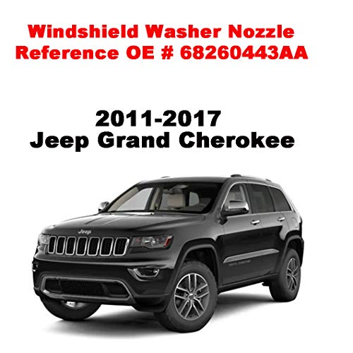 Zhparty 2 Pcs Front Windshield Washer Nozzle Wiper Spray Jet Fits Jeep Grand Cherokee 2011-2023, Fits Dodge Grand Caravan 2011-2014, Fits Dodge Durango 2011-2018 - Replace Oem# 68269108Aa, 55372143Ab #TOP2