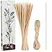 OwnGrown Attache pour Plantes: Kit de 20m de Corde de Jute et 40 bâtons de Bambou - Tuteur et câble d'aide à l'escalade Naturelle des Plantes grimpantes de Jardin et d'intérieur