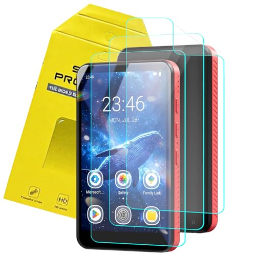 Covthch MECHEN X55 MP3�v���[���[�p�X�N���[���v���e�N�^�[ 3���p�b�N HD�N���A �w��h�~ ���h�~ �P�[�X�t�����h���[ �\�t�g TPU�X�N���[���v���e�N�^�[ �t���� MECHEN X55 4�C���`MP3���y�v���[���[�Ή�