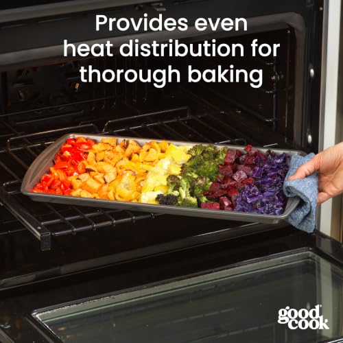 GoodCook Everyday Nonstick Steel Baking Sheet, 17 x 11-Inch, Gray - Image 5
