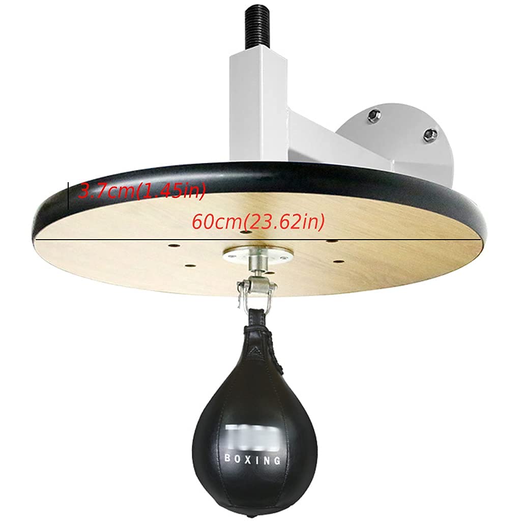 SPORTNOW Speed Bag a Parete Girevole a 360° e Regolabile su 7 Altezze Nero