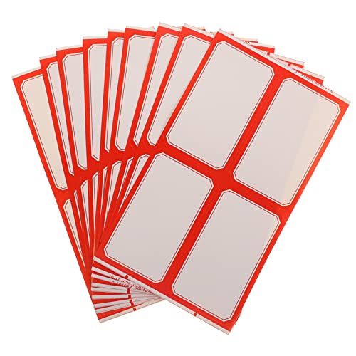 LckCryspho 100枚 白紙ラベルステッカー ? 粘着性設計でファイルフォルダやキッチンコンテナに簡単貼付、家庭学校オフィス多用途使用