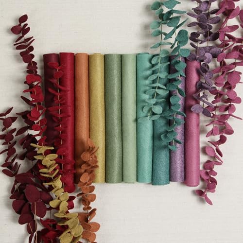 Benzie Design Wool Felt, 10 pcs 9"x12" in Floral Color