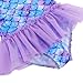 knemmy Girls One Piece Swimsuit Colorful Mermaid Bathing Suits Cute Kids Princess Beach Swimwear 2-10 Years
