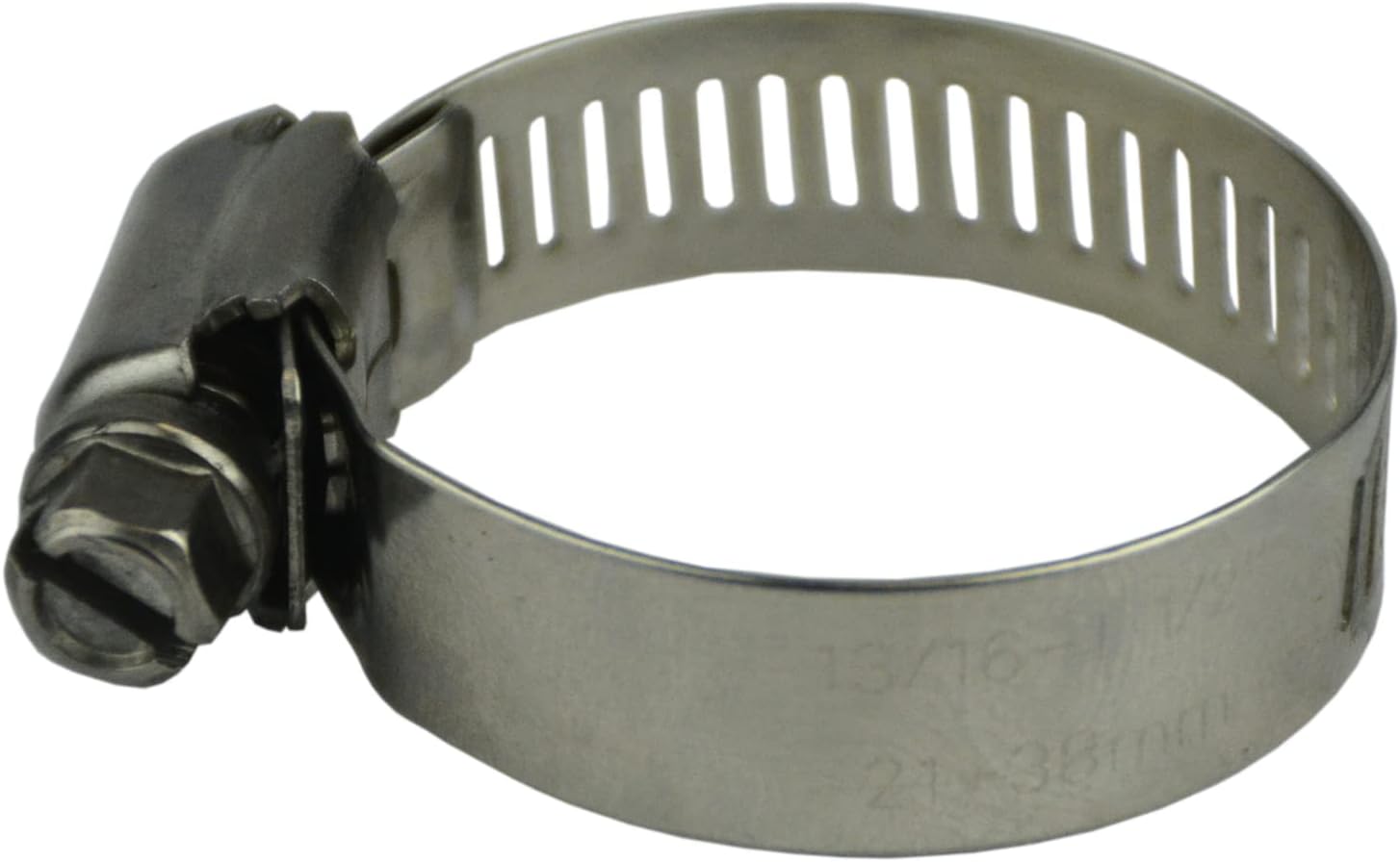Pro Tie 33005-50 SAE Size 16 Range 13/16 To 1-1/2 Regular Duty All Stainless Hose Clamp, 50 Pack,