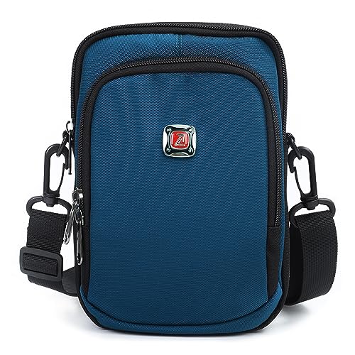 Image of Unisex Casual Fashion Multifunctional Mini Shoulder Bag Crossbody Bag Travel Passport Wallet Bag