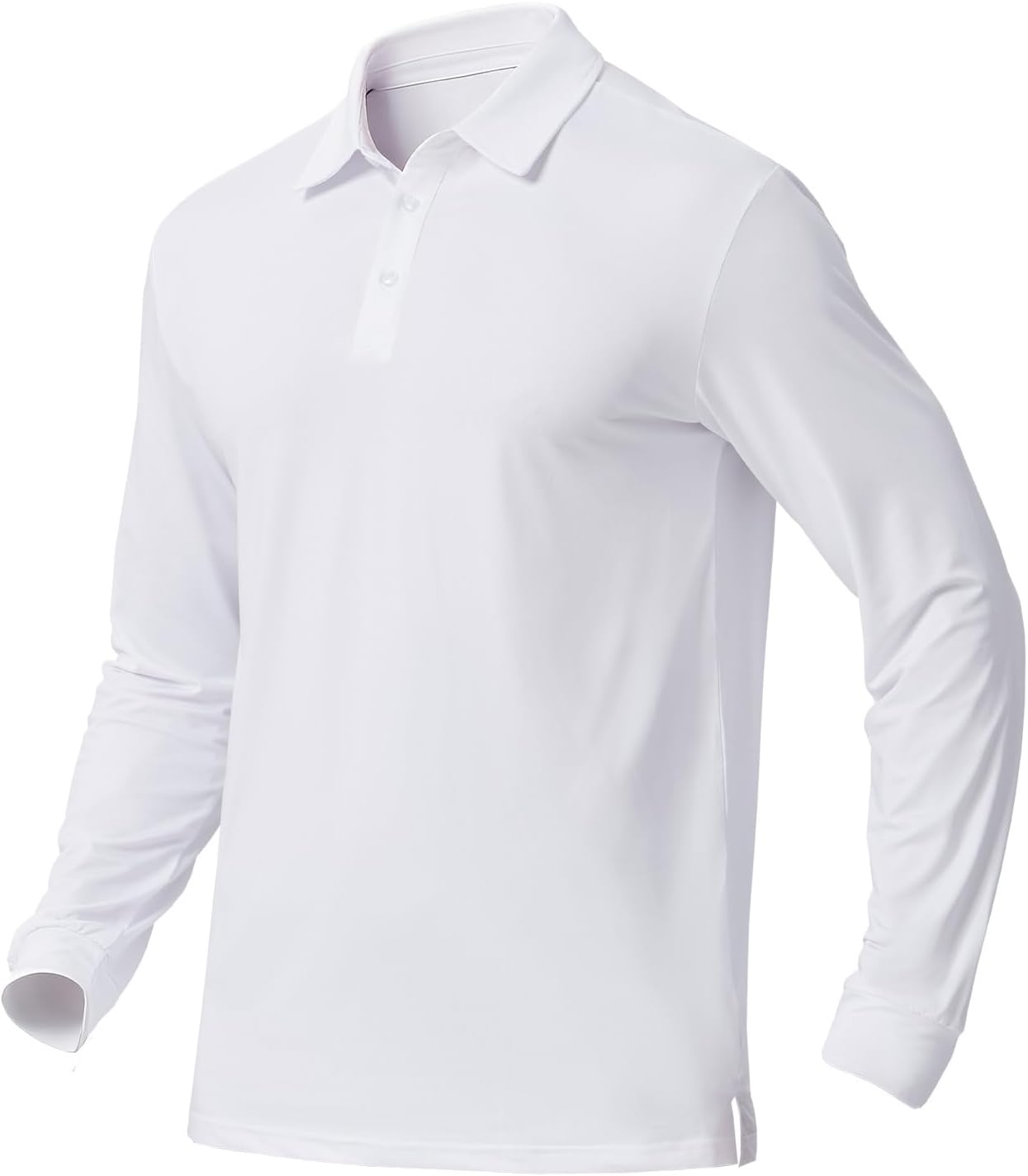 NAVISKIN Men's Polo Shirts Long Sleeve Golf Shirts with Collar UPF 50 SPF Shirt for Men Quick Dry Moisture Wicking