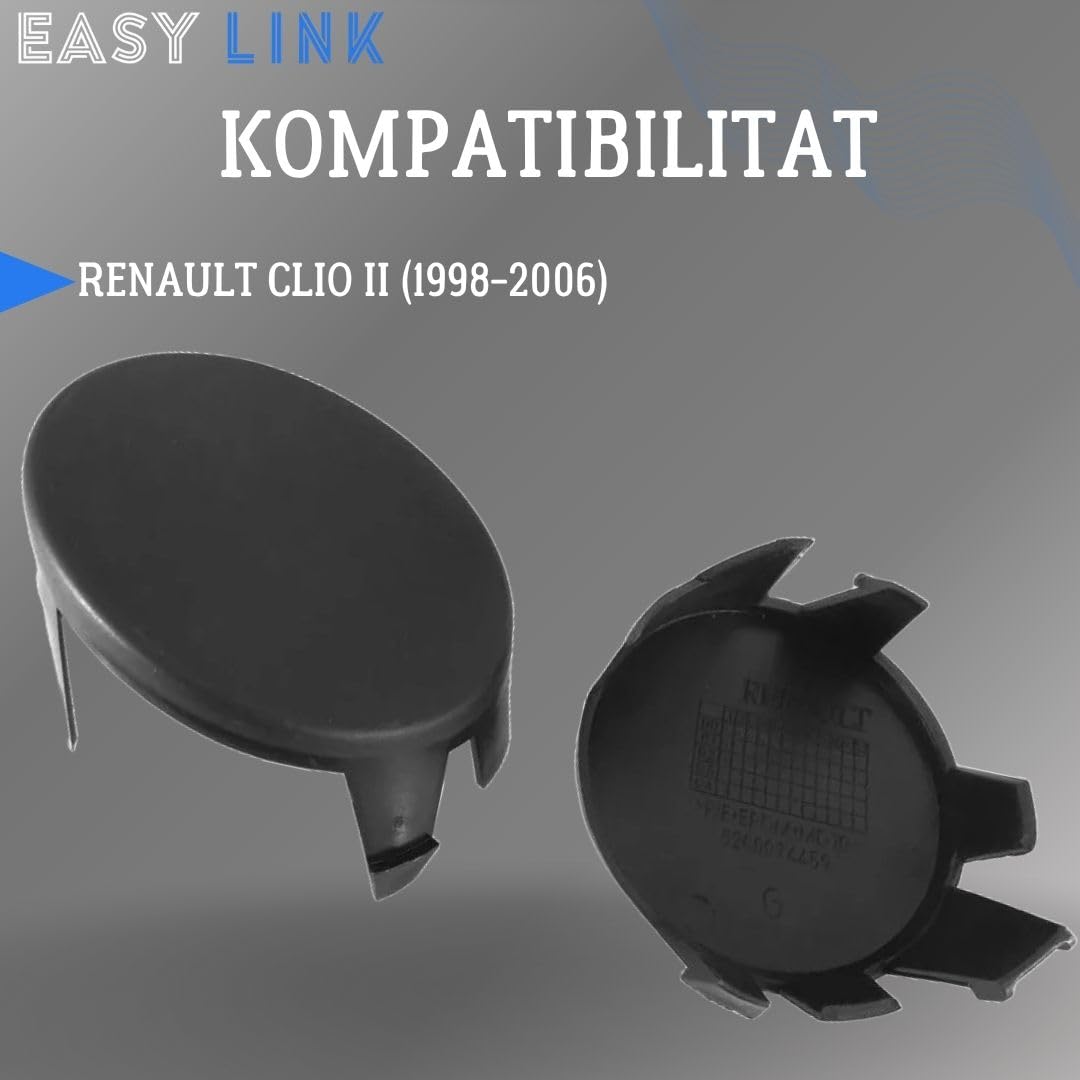 2 cubiertas para faros antiniebla izquierda y derecha, compatible con Renault Clio II 1998-2006 7701209099