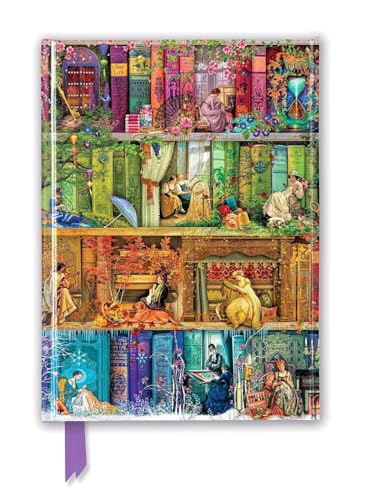 Aimee Stewart: A Stitch in Time Bookshelves (Foiled Journal) (Flame Tree Notebooks)
