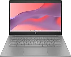 HP Laptop Chromebook 2023, tela de 14 polegadas, processador Intel Celeron N4120, 4 GB RAM, 64 GB eMMC, Intel UHD Graphics 600, WiFi, Bluetooth, Chrome OS, cinza moderno
