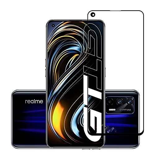 Image of Screen Protector for Realme GT Master | Realme GT 5G (Black) Tempered Glass Edge-to-Edge 6D Screen Guard With Installation Kit