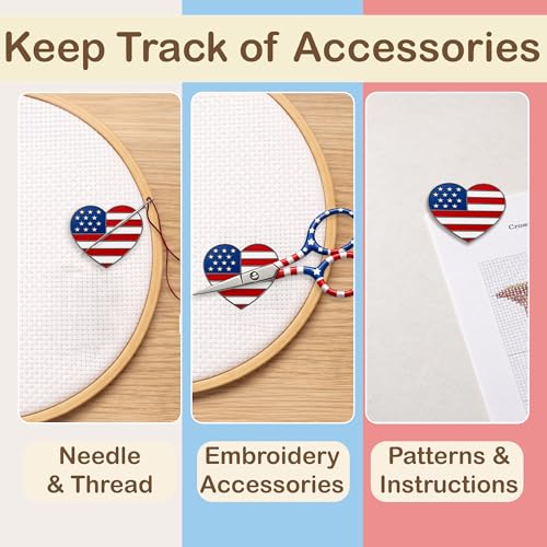Image of Kraftex Magnetic Needle Minder. Needleminder for Embroidery & Sewing. Cute Needlepoint Accessories. Magnetic Needle Holder for Cross Stitch. Cute Magnet Pin Gift