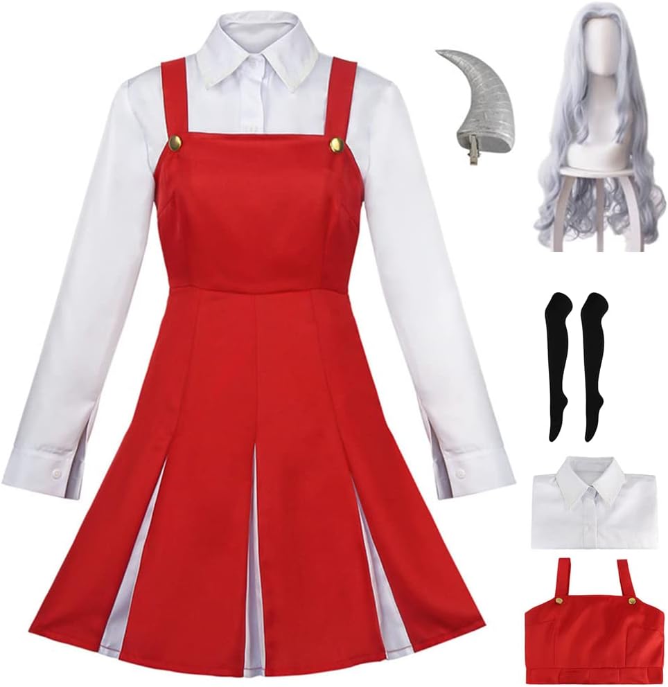 Eri Cosplay Outfit Uniform School Eri Costume Dress Horn Halloween Women