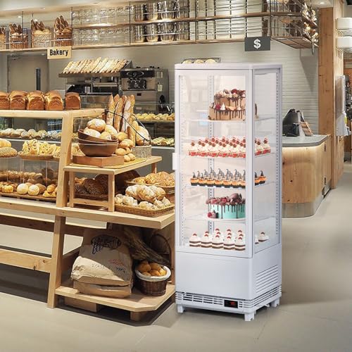 Image of Garvee 4.2 Cu.Ft Refrigerated Display Case, Glass Door Cooler | Glass Door Display / LED Interior Lighting / Beverage Cooling