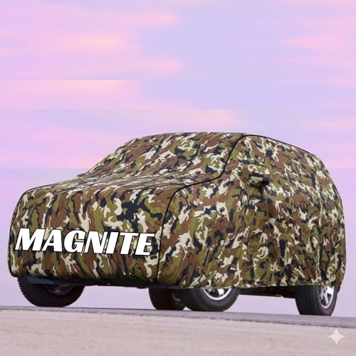Image of Kayme UltraShield All Weather Premium magnite Car Cover 6-Layer Waterproof Fabric, UV & Heat Reflective - Rain, Sun & Dust & Bird‐Dropping Resistant, Indoor /Outdoor Full Body Protection - Jungle
