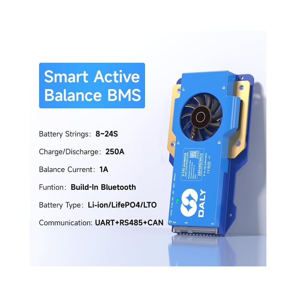 DALY Smart Active Balance BMS 200A 24V-84V 8S-24S With Bluetooth, RS485 & CAN - Battery Protection Board For Li-ion, LiFePO4, LTO - View #11