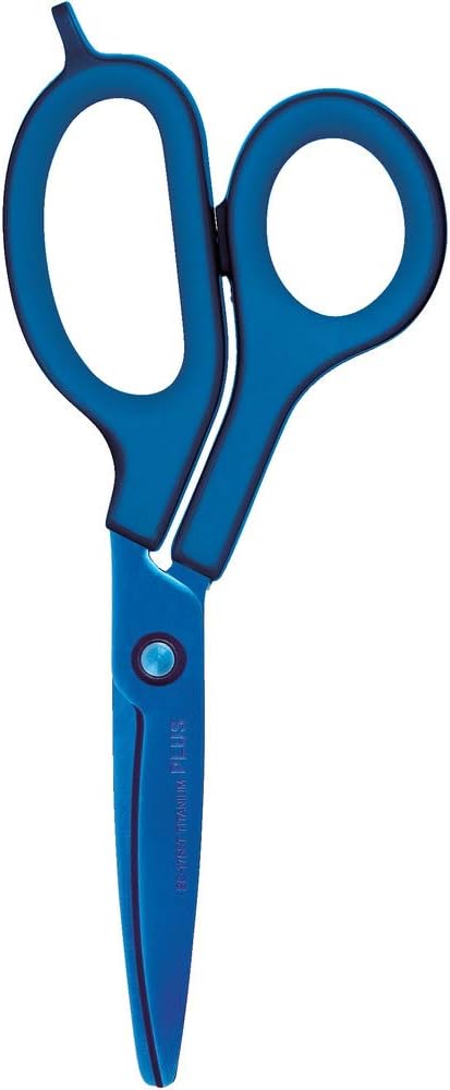 Plus SC-175A T-Blue Scissors, Fitted Cut Curve, Just Titanium