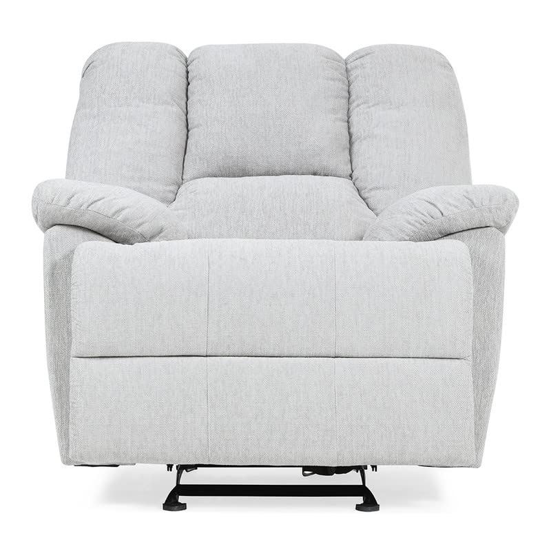 homes r us هومز أر أس oy ecliner With ocker, 106.68 X 101.6 X 104.14 Cm Light Grey