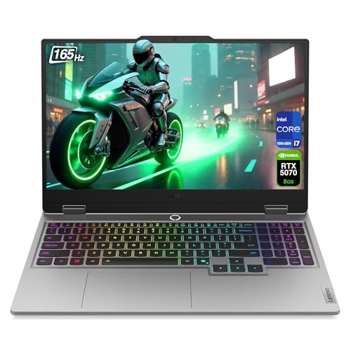 Lenovo LOQ 15IRX10 - Ordenador portátil para gaming, Intel Core i7-13650HX, 64 GB DDR5 RAM, 2 TB PCIe SSD, 15,6' WQHD (2560 x 1440) pantalla IPS, NVIDIA GeForce RTX 5070, diseño de teclado alemán, W11