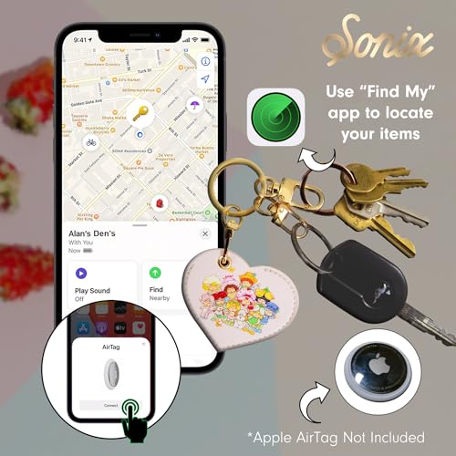 Image of Sonix Keychain Case Compatible with Apple AirTag | Protective AirTag Cover Keychain | Strawberry Shortcake Berry Besties