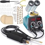 YIHUA 939D-VII Pyrography Tool Wood Burning Pen Kit Station 2-in-1 Solid-Point 200~480&deg;C (with Temp...