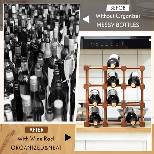 1-Pcs-12-Bottles-Wooden-Wine-Rack-Sturdy-and-Durable-for-Inside-Cabinet-Stackable-Countertop-Modular-Wine-Storage-Rack-DIY-Assembly-Bottle-Holder-for-Cellar-Wooden-Color